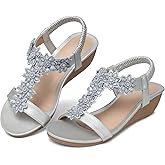 SHIBEVER Wedge Sandals for Women Dressy: Summer Platform Comfortable Low Wedges Womens Sandal