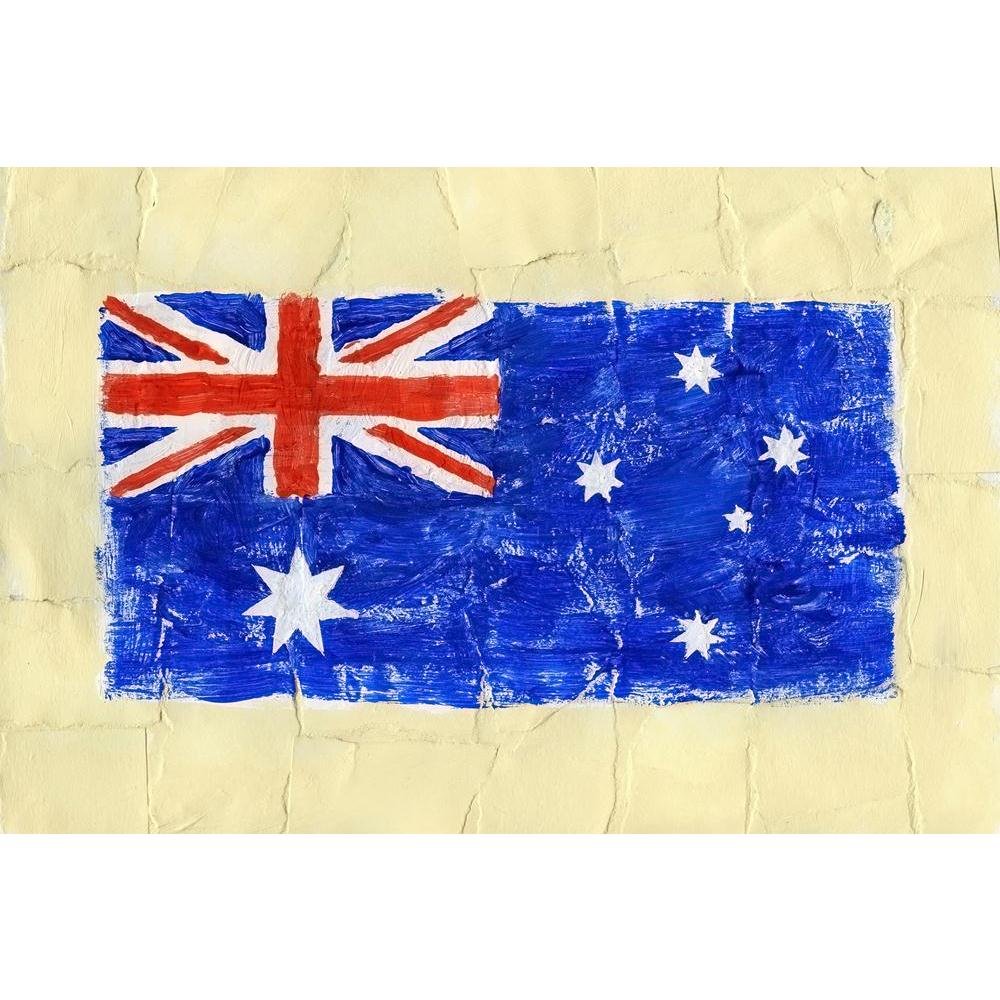 ArtzFolio Flag of Australia Unframed Paper Poster 18 X 12Inch: Amazon ...