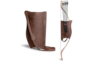 Valhalla Gear, Archery Bow Carrier with Arrow Slots, Adjustable Shoulder Strap, Shooting Targeting, Training, Cosplay, Full Grain Leather, Handmade Archer Accessories