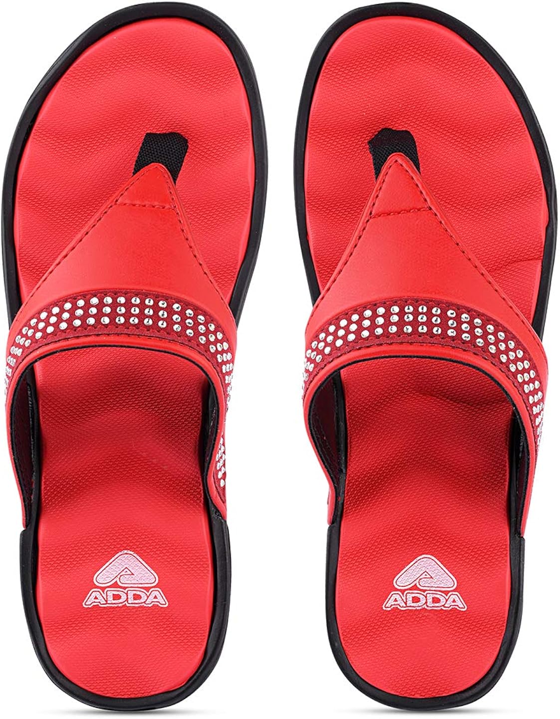 Amazon.com | ADDA PEARLS-002 Red Women EVA Thong Sandal | Slippers
