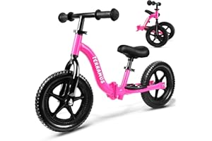 TERRAMUS Kids Balance Bike 2 Year Old, Toddler Bike for 24 Months to 5 Years Old Girls Boys, Early Learning Interactive Push Bicycle with Steady Balancing, Birthday Gift with Adjustable Handlebar Seat