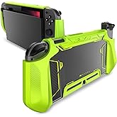 Mumba Blade Series Dockable Case for Nintendo Switch (2017 Release), Green, TPU Grip Protective Cover, Compatible with Switch and Joy-Con
