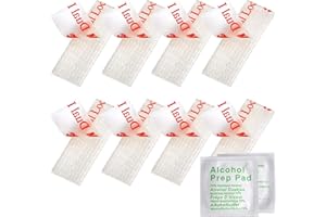 YeeBeny EZ Pass/I-Pass/Toll Tag Tape Mounting Kit, Glue Adhesive Dual Lock Tape Ezpass Tag Holder, 8pcs (4sets) Reclosable Fastener with Alcohol Prep Pad