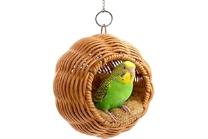 YITOBA Bird Nest for Cage Hanging Small Bird Bed with Mat Washable Bird Hammock Hamster Toys Parakeet Nest Warm Bed House Cag