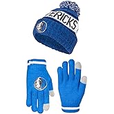 Ultra Game Youth NBA Official Super Soft Winter Beanie Knit Hat with Extra Warm Touch Screen Gloves
