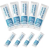 50PCS Tattoo Aftercare Cream - Vitamin A&amp;D Ointment Tattoo Scar Repair Gel | Single-Use Packets Tattoo Aftercare Balm, Healing Ointment for Tattoos, Microblading &amp; Permanent Makeup, Dry Skin Moisturizer