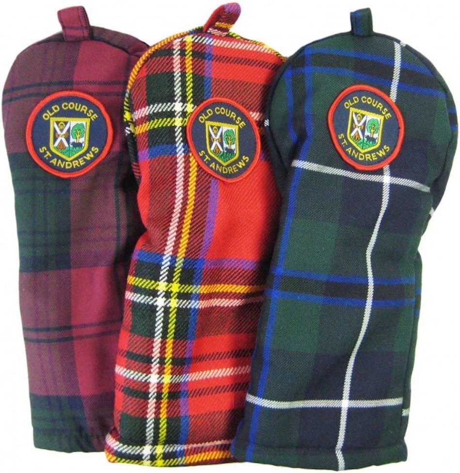 St Andrews Tartan Golf Club Head Covers (pack of 3) Amazon.co.uk