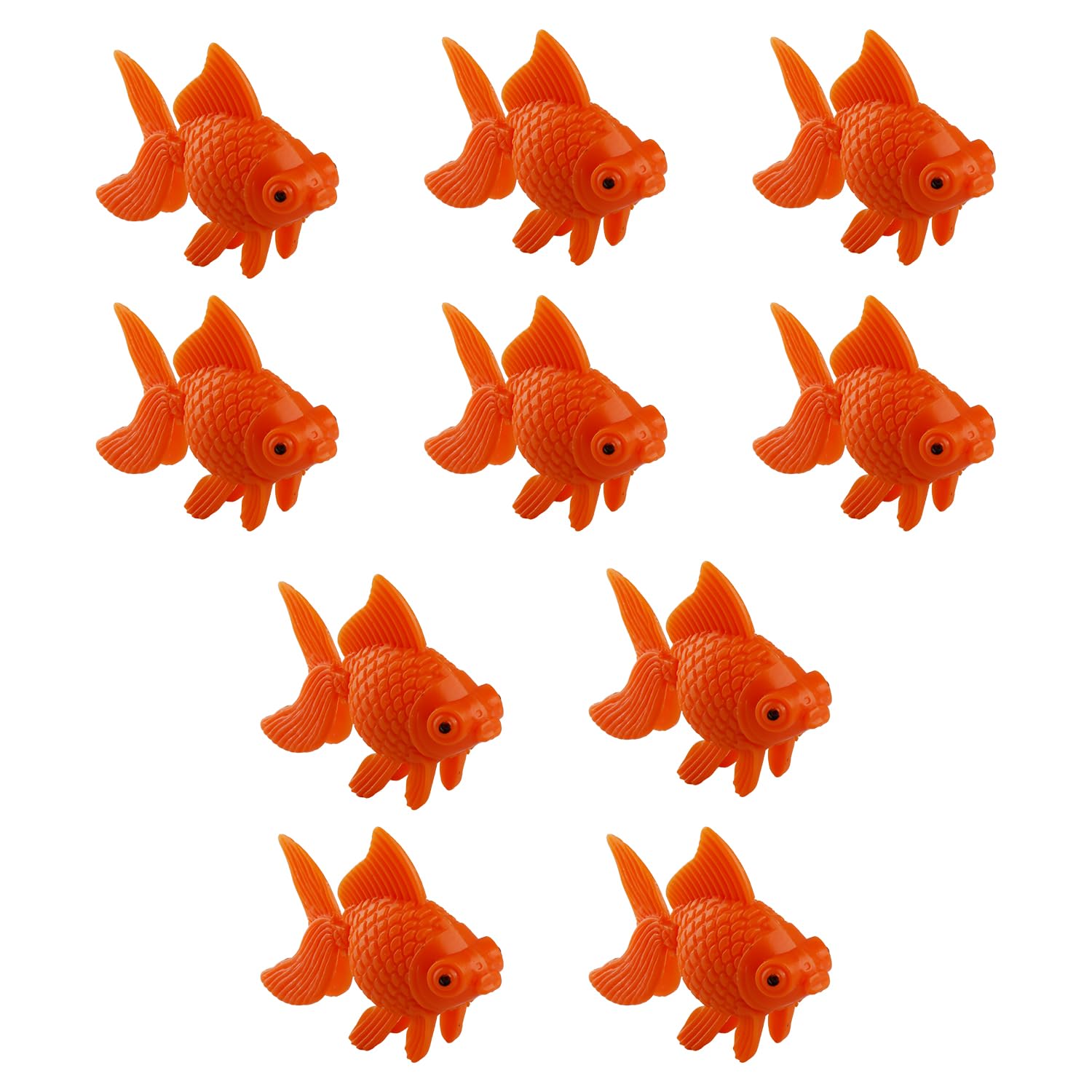 Tabanzhe 10PCS Artificial Aquarium Fish - Plastic Fake Floating Set, Moving Decorations, Realistic Simulation Goldfish Ornament for Fish Tank, Sea Themed Party Decor Gift