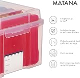 MATANA 5x7 Clear Photo Storage Box 6 Compartments with Labels - 600 Photos view 8