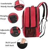 MATEIN Travel Laptop Backpack 15.6 Inch USB Port Anti Theft Water Resistant Red view 7