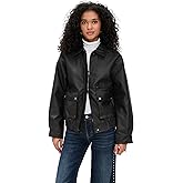 Bailey Rose Women's Utility Faux Leather Coat