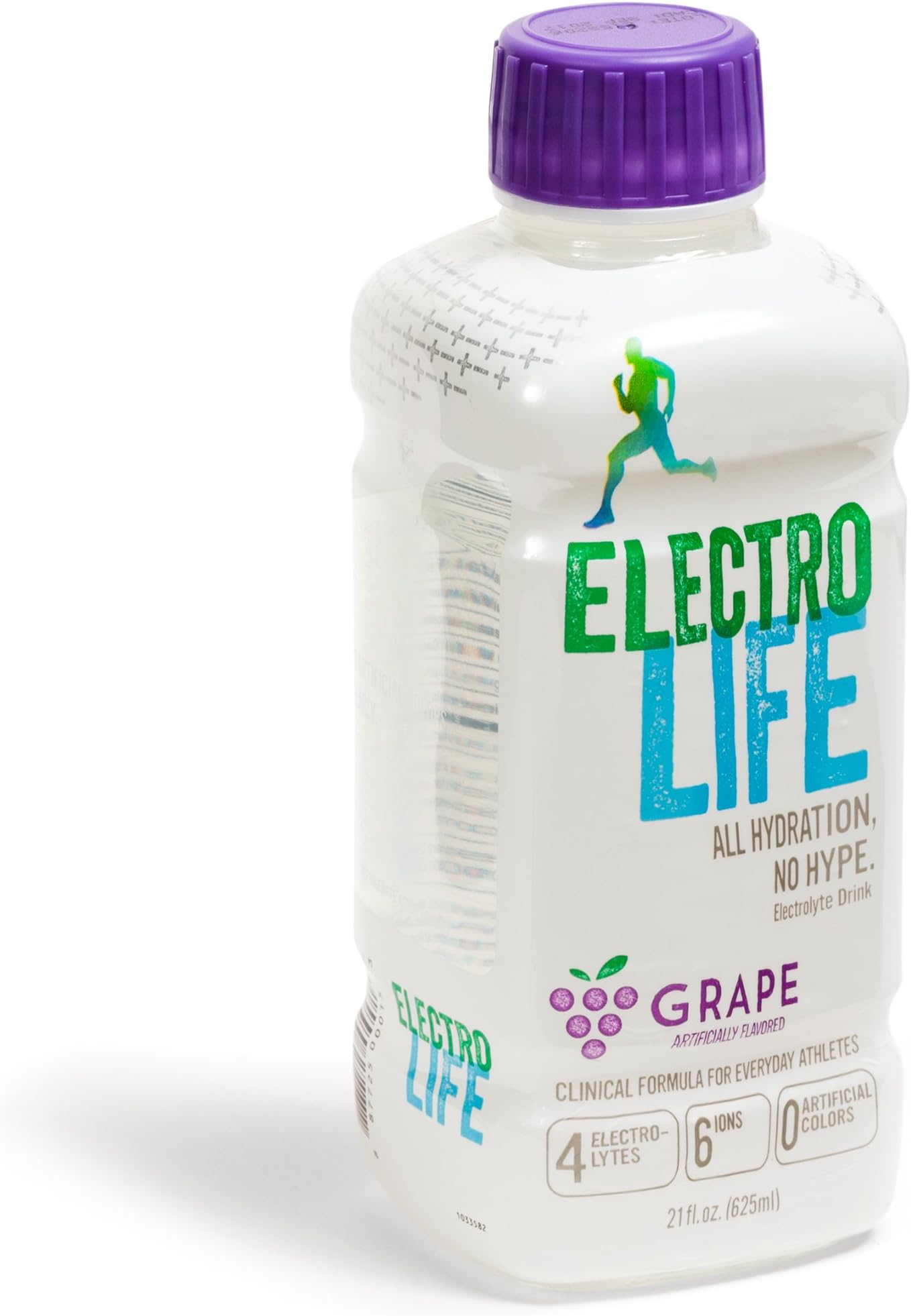 ElectroLife Clinical Grade Electrolyte Beverage for Rapid Hydration, Grape, 21-Ounce Bottles, Pack of 12