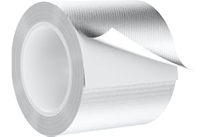 AIYUNNI Fiberglass Aluminum Foil Tape 3 Inch x 66 Feet (5.9mil) – Heavy Duty HVAC Metal Tape,High Temp Waterproof Insulation Adhesive for Ductwork, Furnace, Dryer Vent, AC, Pipe Sealing & Repair