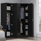 Reflect 2 Piece Wardrobe Set | 2 Door Corner + 1 Door Plain | Black Gloss view 5