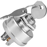 BlueStars 045898 Ignition Starter Switch 2 Keys - Compatible with Hustler Exmark Lazer Z Super Z Mini Z Hydro Walk Behind Mini - Replaces Husqvarna 532158913 Toro 1-543070 Bobcat 128010 AYP 158913