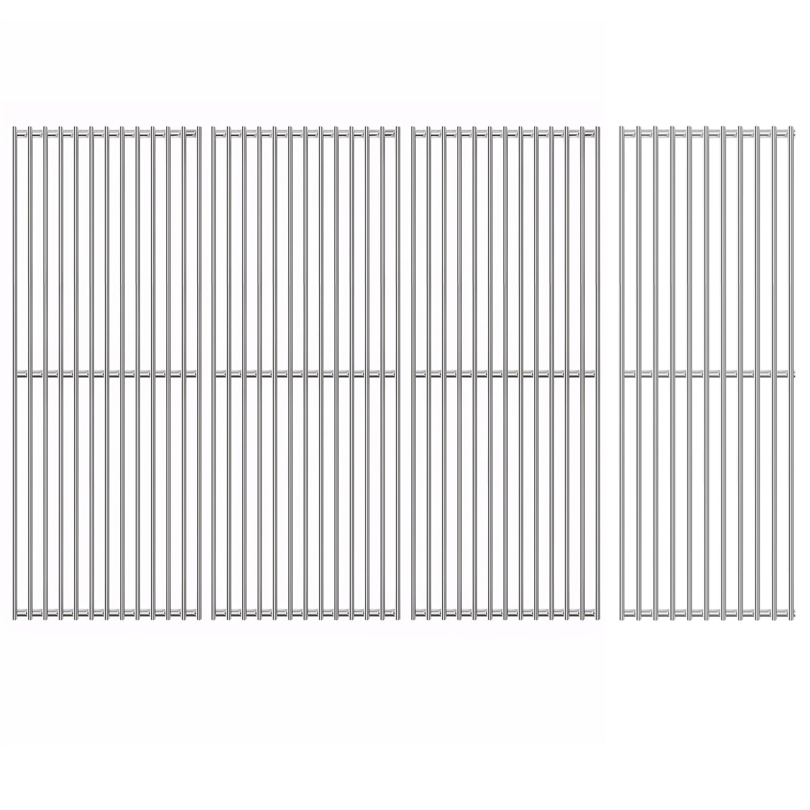 GFTIME 41.5 x 89 cm Stainless Steel Cooking Grate for Burnhard Fat Fred Series, Cooking Grates for Burnhard Fat Fred Replacement Parts, Dishwasher Safe, Pack of 4