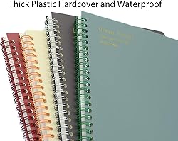 Yansanido Spiral Notebook, 4 Pcs 8.3 Inch x 5.9