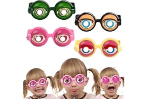 Winking Glasses, Blink & Wink Novelty Blinking Glasses, Kinetic Crazy Eyes Glasses with Manual Blink Action