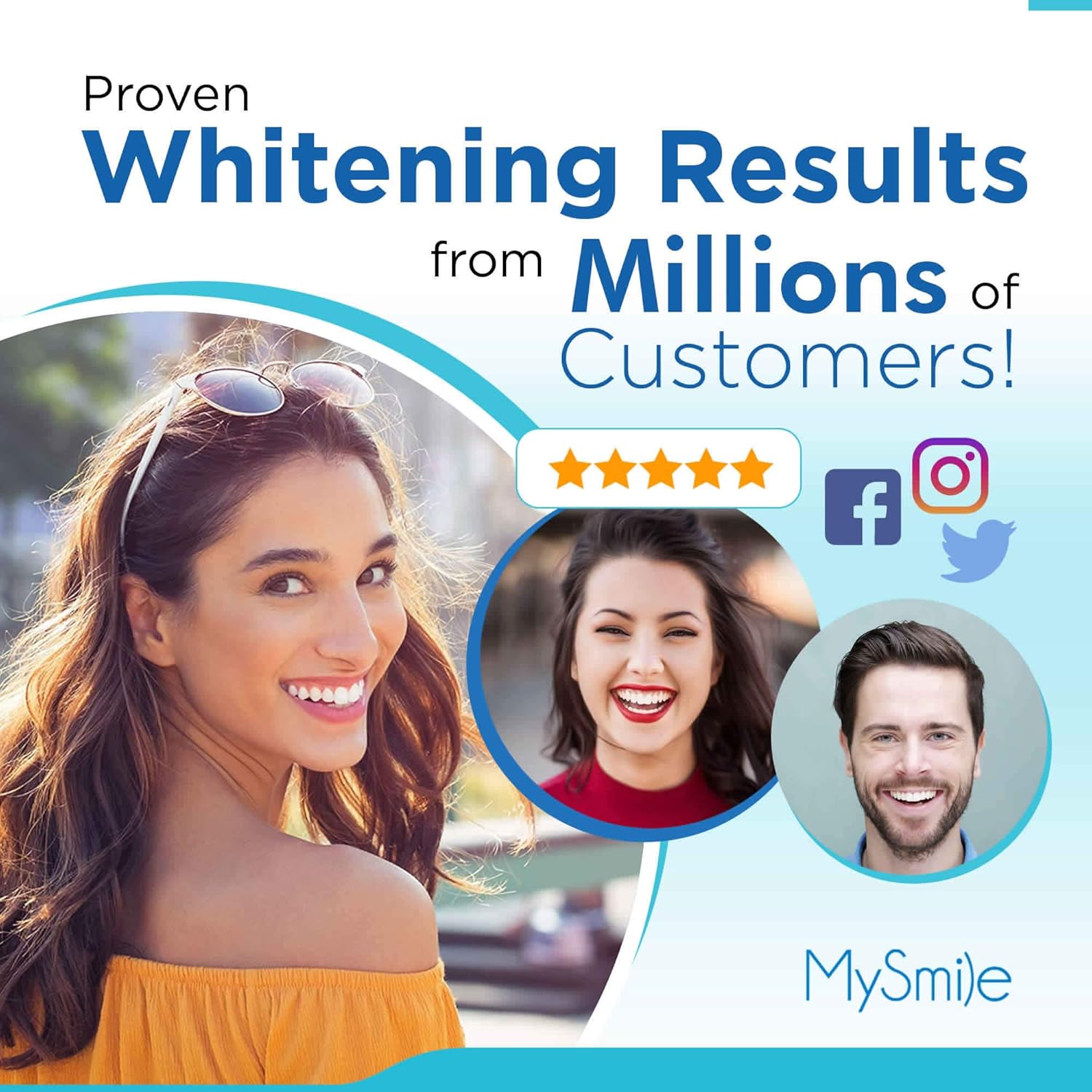 MySmile Teeth Whitening Kit with LED Light, 3 Non-Sensitive Teeth Whitening Gel and Tray, Deluxe 10 Min Fast-Result Carbamide Peroxide Teeth Whitener, help Remove Teeth Stain from coffee, drinks, food: Health & Personal Care