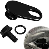 OywhC Supercharger MAP Vacuum Port Sealing Cap for LSA, LS9, LT4, LS, Lq4, LSX Series, Aluminum Alloy Intake Sealing Cap Plate for Automotive Parts Replacement (Black, Long hole spacing)