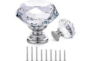 GoodtoU 25P Dresser Knobs Crystal Knobs Drawer Knobs - Cabinet Pull Crystal Dresser Knobs Knobs and Pull for Dresser Drawers Knobs and Knobs for Dresser Drawers Kitchen Bathrom Cabint