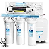 Geekpure 6 Stage Reverse Osmosis RO Drinking Water Filter System with UV Filter-75GPD