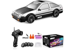 DESDONI Remote Control Car RC Drift Car 2.4GHz 1:24 Scale 4WD 15KM/H High Speed Model Vehicle with LED Lights Drifting Tire Racing Sport Toy Car for Adults Boys Girls Kids Gift 2Pcs Rechargeable Batteries