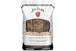 ABEAUTIU Ol' Hick Cooking Pellets Jim Beam Bourbon Barrel Barbecue Smoker Natural Oak Pellets for Grilling, Smoking, or Braising, 20 Pound Bag