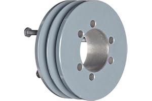 TB Woods 3V652 Narrow V-Belt Sheave, 3V Belt Section, 2 Grooves, SDS Bushing required, Cast Iron, 6.5" OD