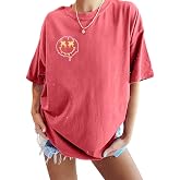 Remidoo Oversized Graphic Tshirts for Women Casual Loose Fit Short Sleeve Tee