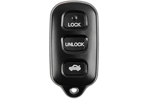 KeylessOption Key Fob Replacement for 1998 1999 2000 2001 2002 2003 2004 2005 2006 2007 2008 Toyota Camry Solara Sienna Matrix Pontiac Vibe Remote, 3-Button Panic GQ43VT14T, Self Programming