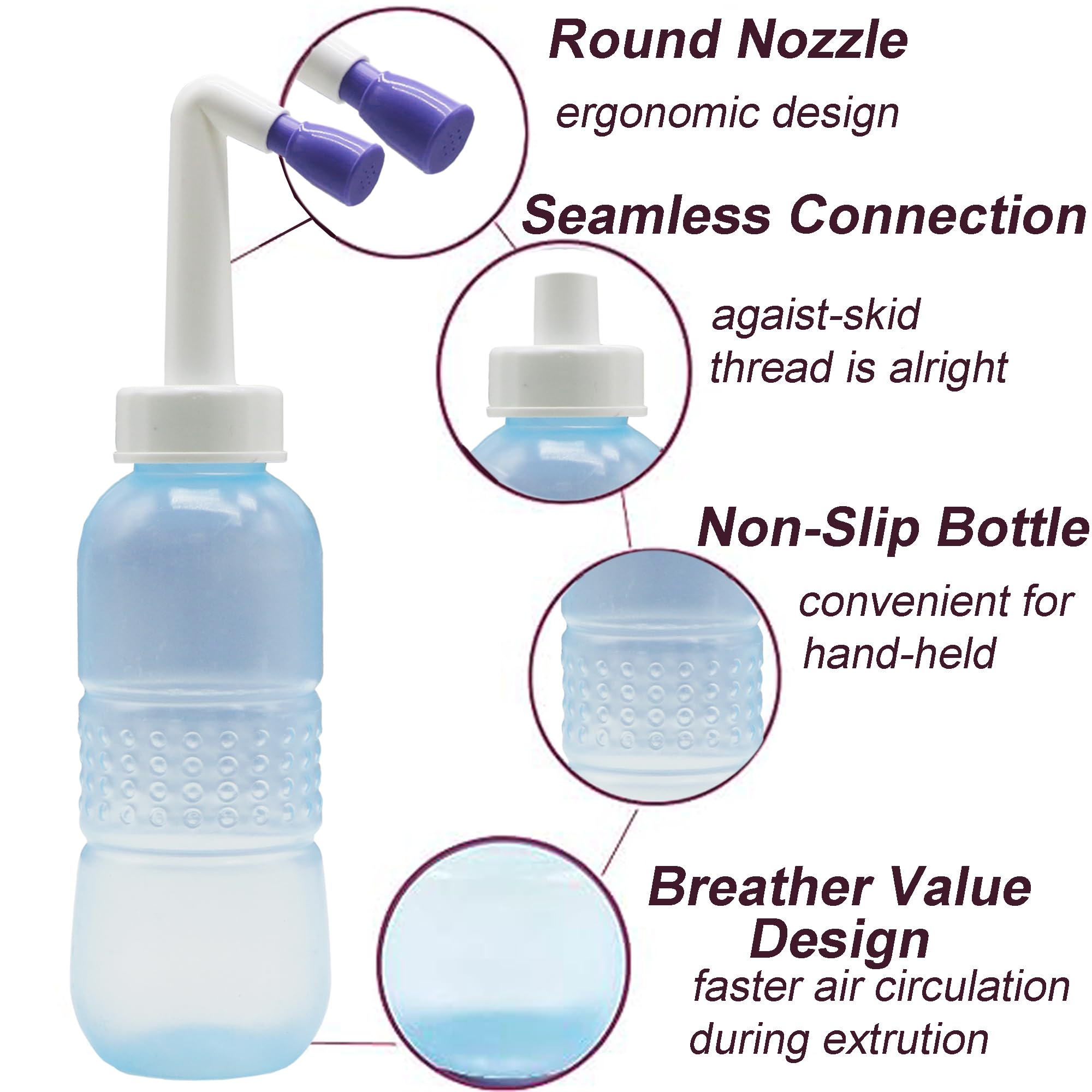 thumbnail image 2 of Portable Travel Bidet Spray Bottle - 450ml Personal Hygiene Cleaner For Home & On-the-Go 2 of 14