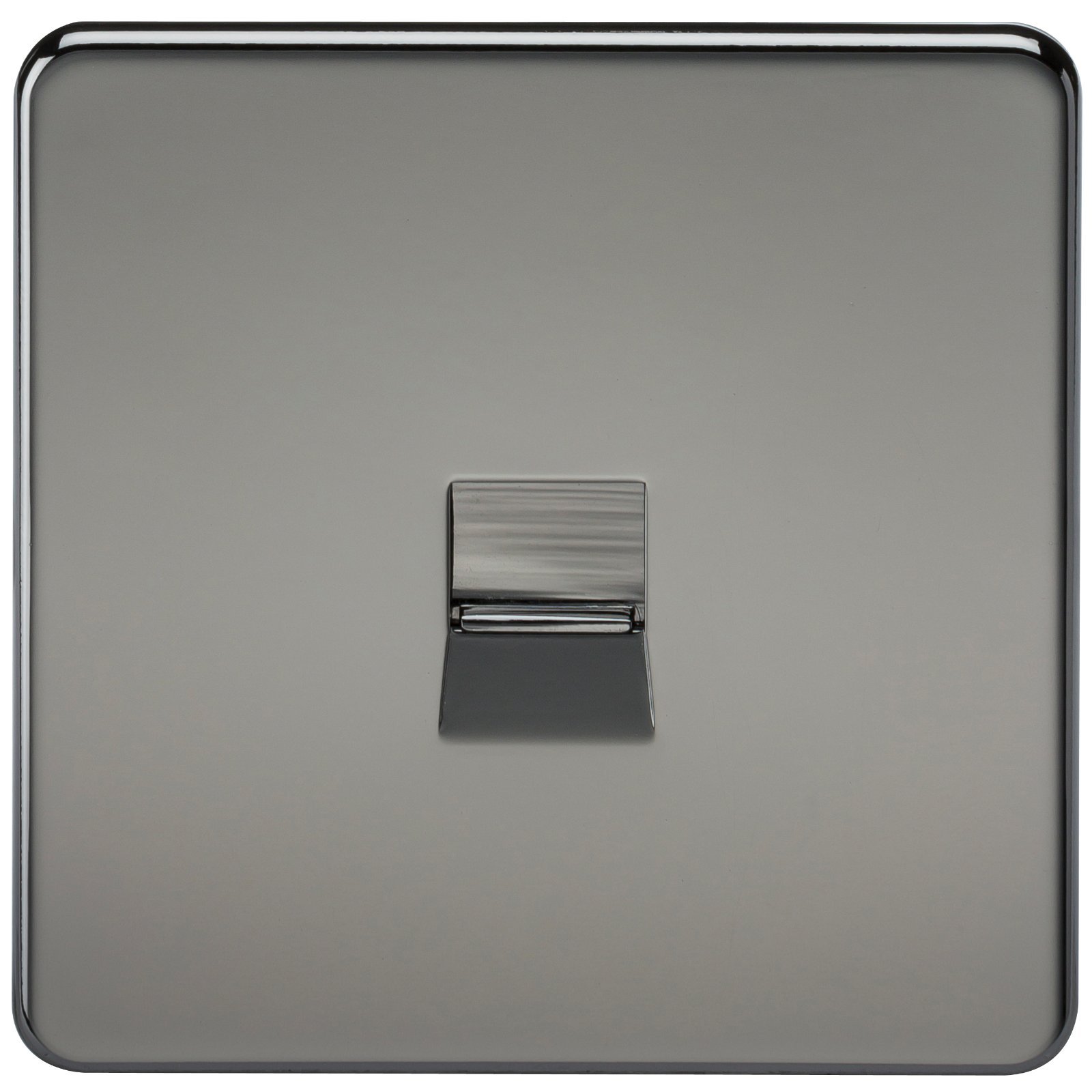 Knightsbridge SF7300BN Screwless Telephone Master Socket, 230 V, Black Nickel, Set of 10 Pieces