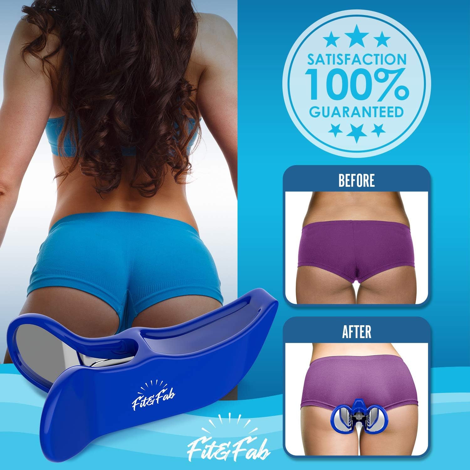 Fit&Fab Kegel Exerciser Hip Trainer for Women with Butt Lifting, Muscle Toning, and Pelvic Floor Strengthening, Provides Postpartum Therapy for Bladder Control, Inner Thigh Trainer Correction: Health & Personal Care