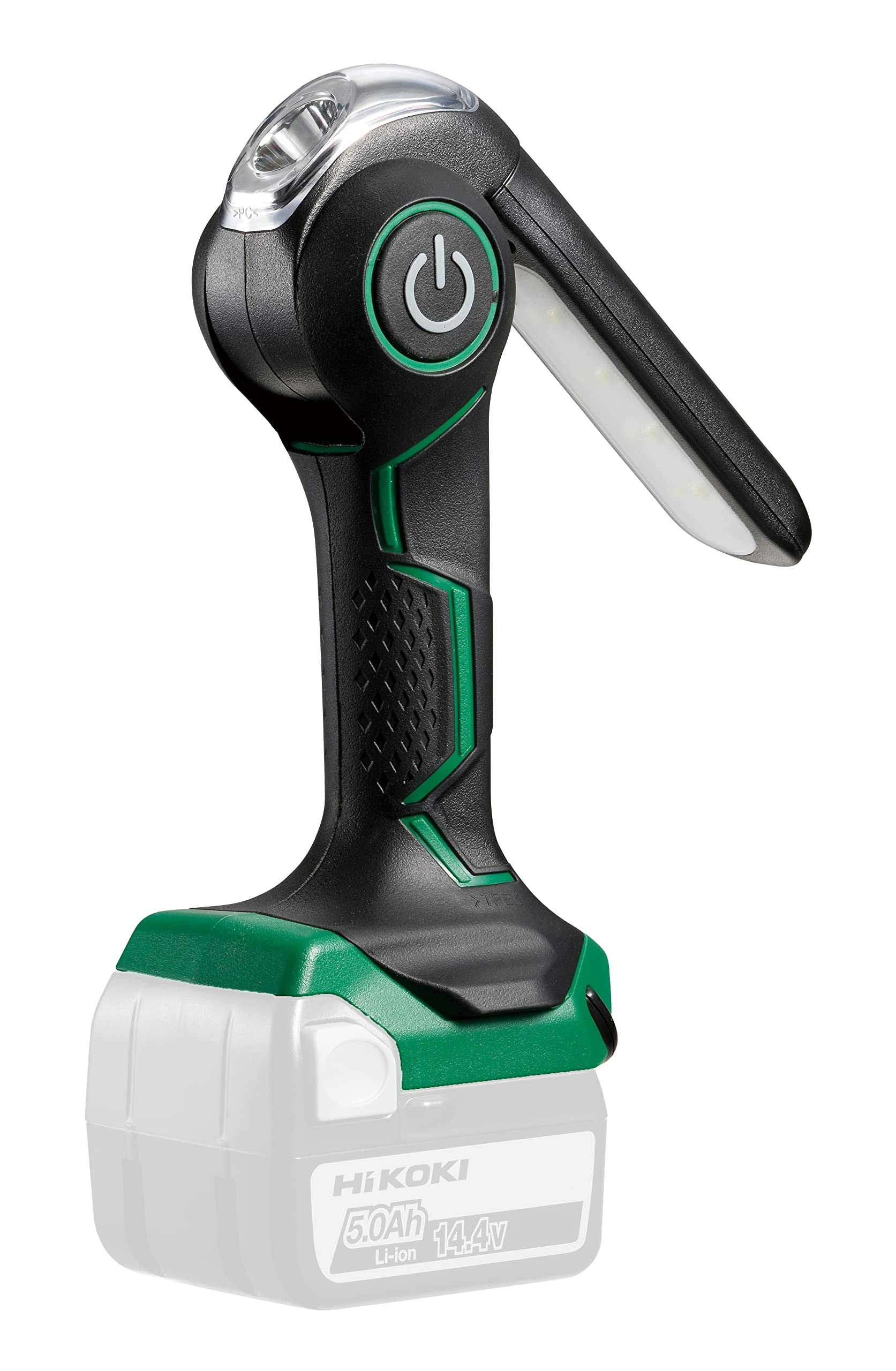 HIKOKI Akku-Lampe UB18DJL (18V, Li-Ion, 12 LEDs, Akku-Ladestandsanzeige, 7-stufiger drehbarer Kopf, Lange Laufzeit, Zubehör)