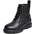 DREAM PAIRS Boys Girls Side Zipper Combat Ankle Boots(Toddler/Little Kid