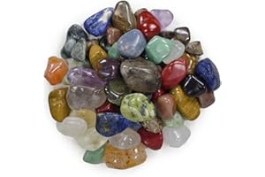 Hypnotic Gems Natural Tumbled Stone Mix - 75 Pcs - Small Size - 0.75" to 1.25" - Average 1"