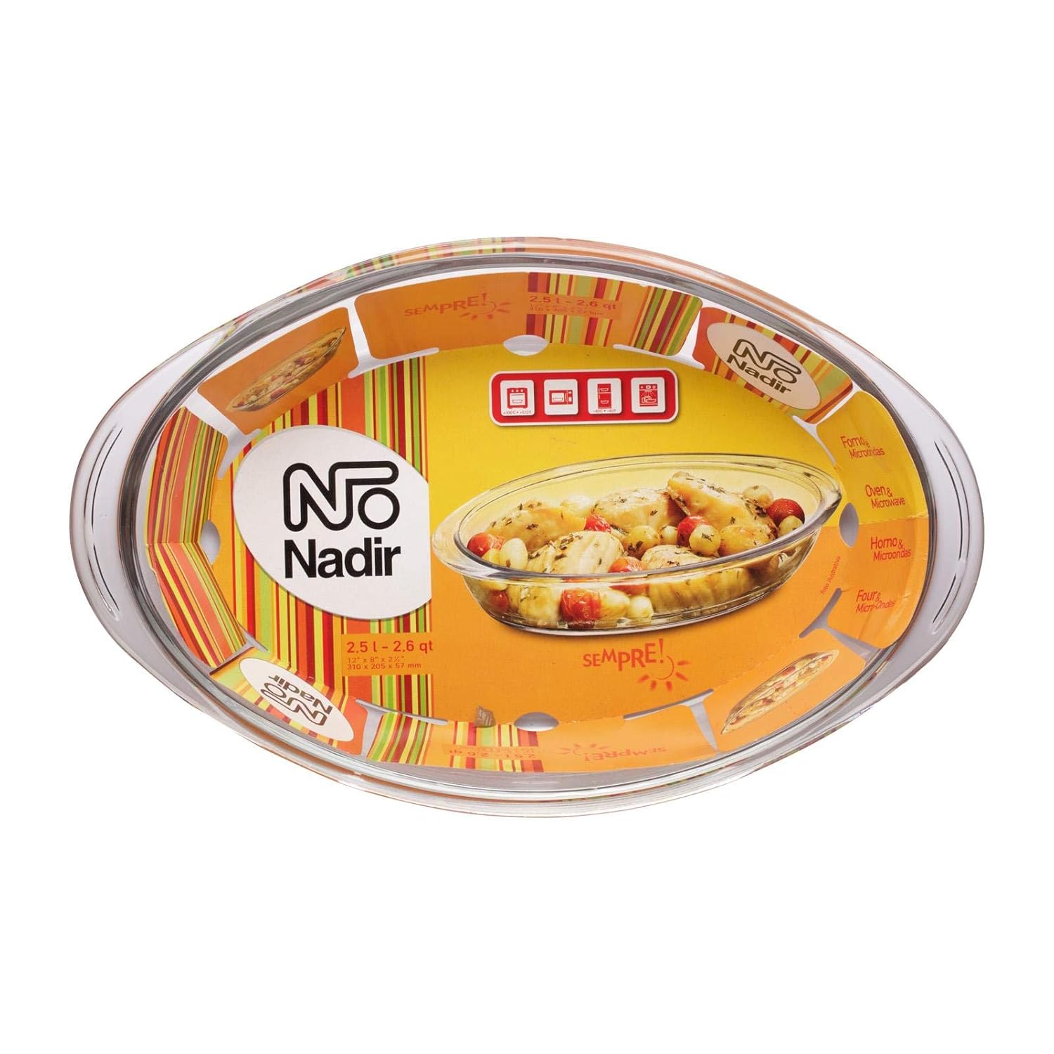 Fuente cristal ovalada Nadir: Amazon.es: Hogar