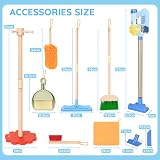 Dreamon 11-Piece Kids Cleaning Set Real Working Vacuum Broom Mop Duster Toy view 7