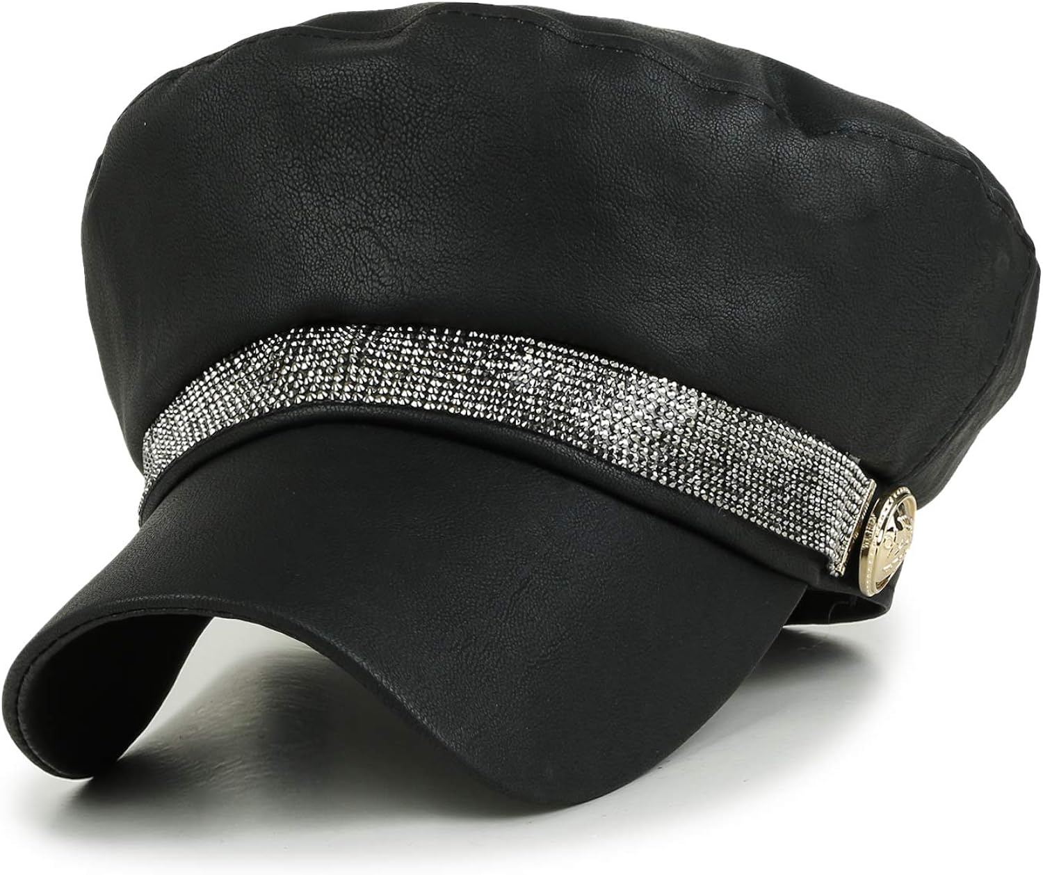 leather big apple hat