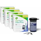 OneTouch Ultra Plus Test Strips for Blood Glucose Meter, 30 Count, 4 Pack | Diabetic Test Strips with 5-Second Results &amp; Small Blood Samples for the OneTouch Ultra Plus Flex Meter