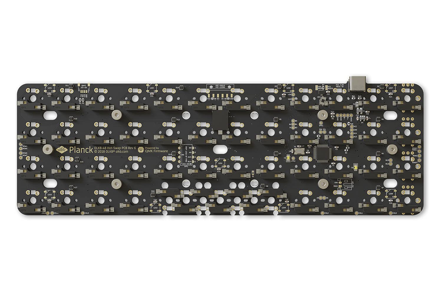 Drop Planck Mechanical Keyboard Kit V6 — DIY Compact 40% Ortholinear Layout, Kaihua Hotswap Sockets, Programmable PCB, USB-C, and Aluminum Case (Mid-Pro), Space Gray