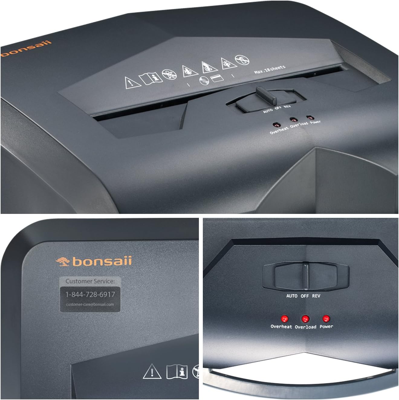 Bonsaii 18-Sheet Heavy Duty EverShred C149-C Cross-Cut Paper and Credit Card Shredder 60 Minutes Running Time, 6 Gallon Pullout Basket and 4 Casters, Black : Office Products
