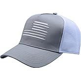 Oversize XXL American Flag Trucker Hat Baseball Cap for Men Women，Adjustale 3D Embossed USA Baseball Big Head Cap
