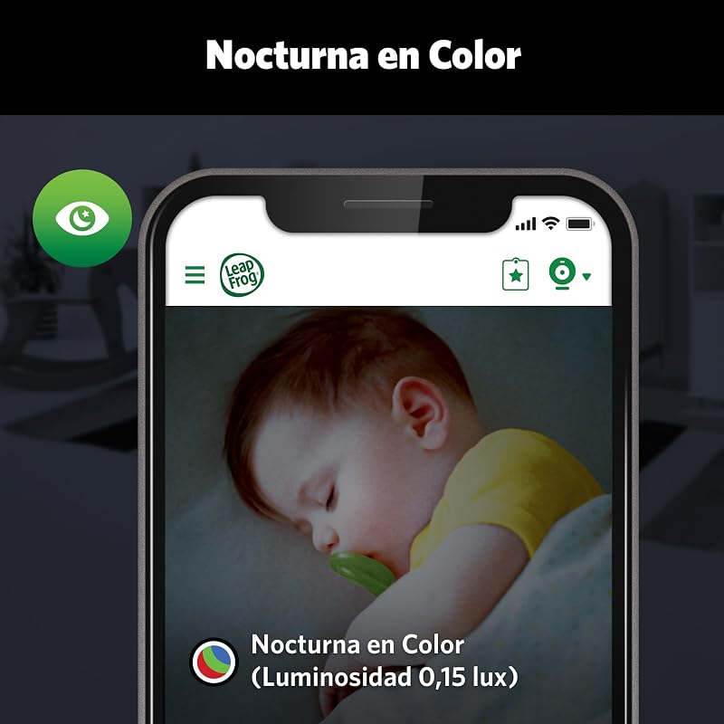 LF1911 Smart WiFi Monitor de Bebé com Vídeo em FHD 1080P, Aplicação Gratuita com Deteção de Movimento e Ruído, Visão Noturna a Cores, Modo de Privacidade, Controlo Remoto de Zoom Rotação-Inclinação