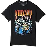 Nirvana Men's Live in Concert Photo T-Shirt | Officially Licensed Merchandise