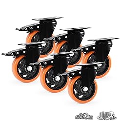 Caster Wheels, Heavy Duty 4 Inch Casters Set of