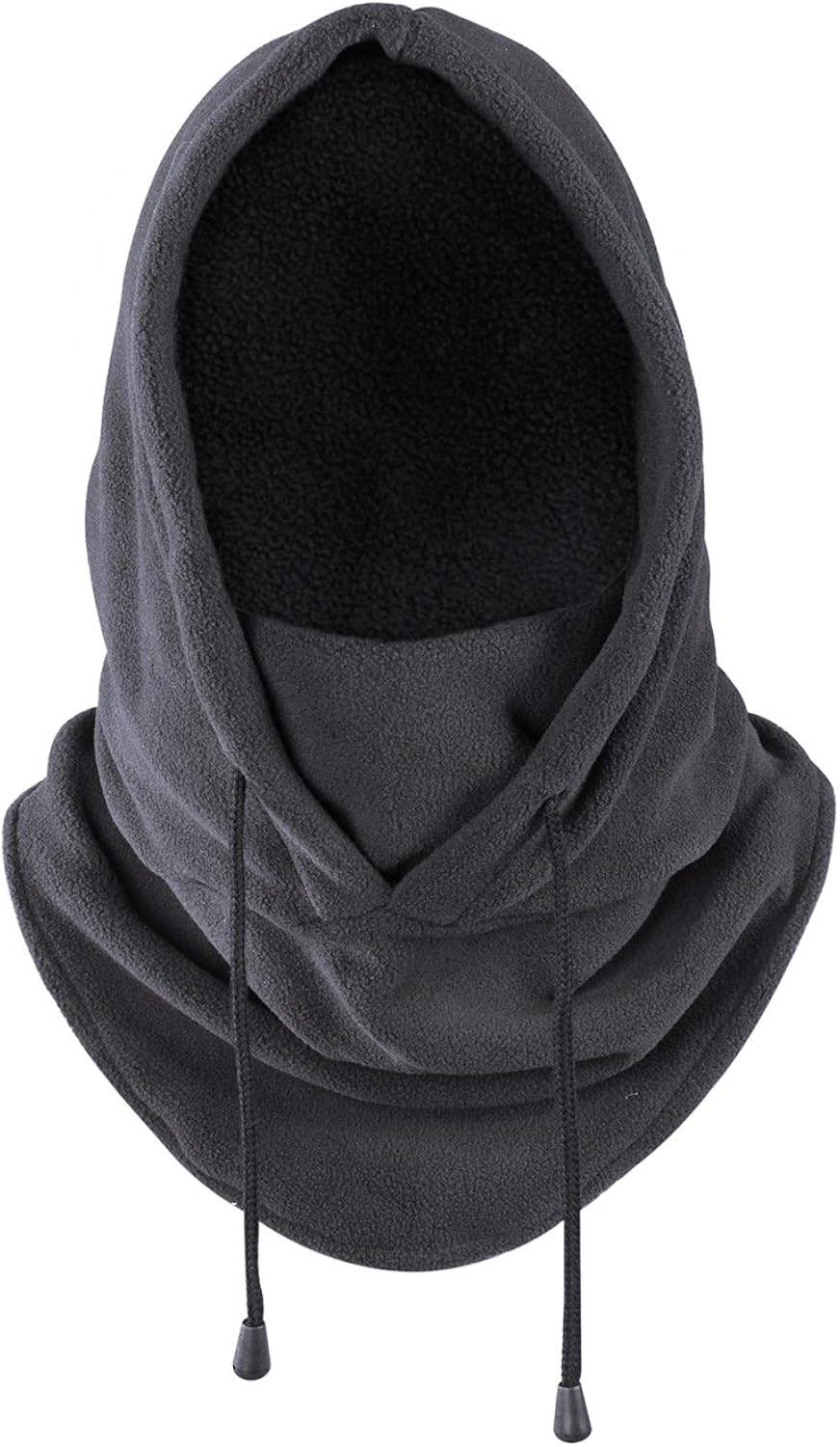 Balaclava Heavyweight Fleece Cold Weather Face Neck Mask (Black): Clothing