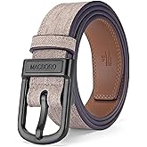 MACBORO Tsa Approved Plastic Belt Buckle Airport Security Belts Hypoallergenic Non Metal Nickel Free Leather Belt