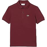 Lacoste Men's Big Fit Seasonal Short Sleeve Regular Fit Color Block Polo, Black/Silver Chine, XX-Large Big